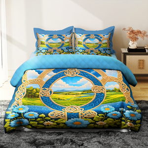 Nature Landscape Scenery Quilt Bedding Set 022HUPU180125 - Blanket - GoDuckee
