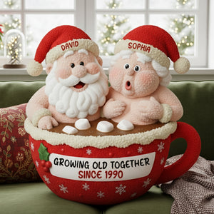 Funny Old Couple Pillow - Personalized Gifts For Couple Christmas Pillow 04OHTN111125 - Pillow - GoDuckee