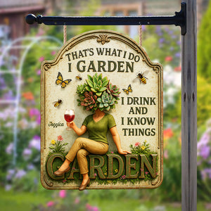 Garden Girl Cut Metal Sign - Personalized Gifts For Garden Lovers 03naqn300525 - Metal Signs - GoDuckee