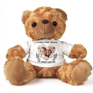 Custom Photo Gifts For Kids Bear With Shirt 03natn200225 A Cuddle From Heaven I'm Always With You - Bear - GoDuckee