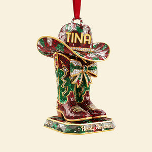 Personalized Gifts For Cowboy Christmas Ornament 04kita220925 - Ornament - GoDuckee