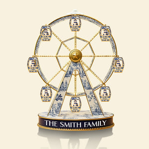 Personalized Gifts For Christmas, Snowman Family Toile De Jouy Acrylic Plaque 02tota011025 - Shaped Plaques - GoDuckee