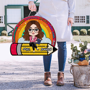 Personalized Gifts For Teacher Wood Sign 03NADT080724HH - Wood Sign - GoDuckee