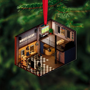 Barber Shop, Personalized Acrylic Ornament, Gift For Christmas, Christmas Ornament - Ornament - GoDuckee