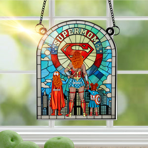 Personalized Gift For Mom Suncatcher, Strong Mom 02QHLU080325PA - Ornament - GoDuckee