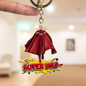 Personalized Gifts For Dad Keychain Super Dad 03QHPU270124HH - Keychains - GoDuckee
