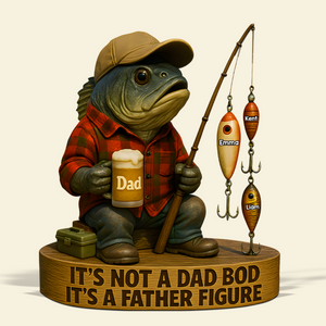 Fishing Dad Acrylic Plaque - Personalized Gift For Dad 03XQPU020525 - Shaped Plaques - GoDuckee