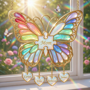 Butterfly Mom Suncatcher Ornament - Personalized Gifts For Mother's Day 01nalu170326 - Ornament - GoDuckee