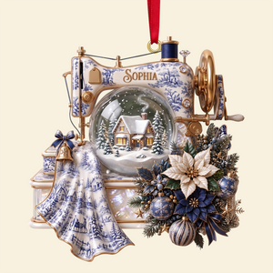 Toile de Jouy Christmas Sewing Ornament - Personalized Gifts For Christmas 02patn290826