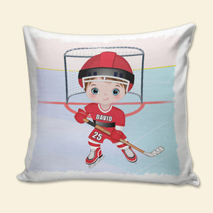Excellent Grandson Skills Personalized Hockey Square Pillow, Gift For Kid - Pillow - GoDuckee