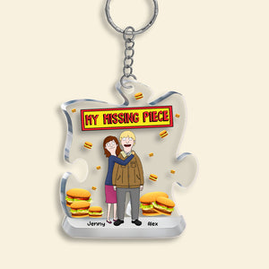 Personalized Gifts For Couple Keychain My Missing Piece 03OHMH140225HG - Keychains - GoDuckee