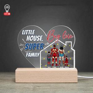 Little House Big Love Personalized Led Light, Family Gifts 01KAPU040124TM - Led Night Light - GoDuckee