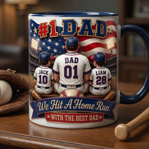 Baseball #1 Dad Coffee Accent Mug - Personalized Gifts For Dad 05tylu250426-Homacus