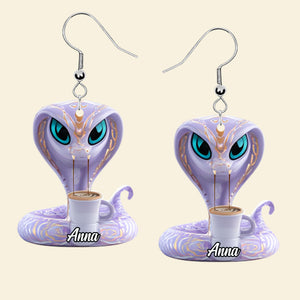 Slaying Snake Personalized Acrylic Earrings 02tgtn140625 - Earrings - GoDuckee