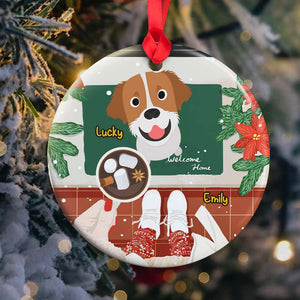 Gift For Dog Lover, Personalized Ornament, Christmas Dogs Ceramic Ornament, Christmas Gift 05QHHN110823 - Ornament - GoDuckee