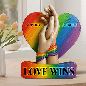 LGBT Couple Acrylic Plaque - Personalized Gifts For Couple 01huqn130525 - Shaped Plaques - GoDuckee