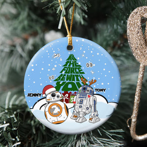 I Want To Roll With You For The Rest Of My Life, Couple Gift, Personalized Ceramic Ornament, Movie Couple Ornament, Christmas Gift 03HTPO110723 - Ornament - GoDuckee