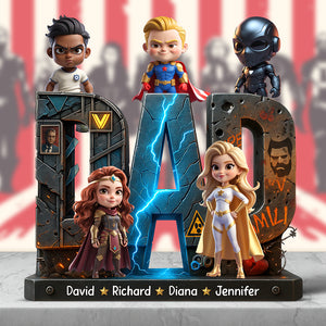 Personalized Gifts For Super Dad Plaque 05kaqn180425 - Shaped Plaques - GoDuckee