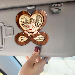 Heartfelt Drive Safe Couple Car Visor Clip - Personalized Gifts For Couples 05OHLU181225 - Car Visor Clip - GoDuckee