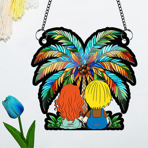 Personalized Gifts For Couple Suncatcher Ornament Summer Couple 02KAQN261224HG - Ornament - GoDuckee