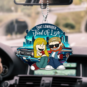 Personalized Gifts For Couple Car Ornament, Lowrider Car Lover 05qhpu030125hg - Ornament - GoDuckee