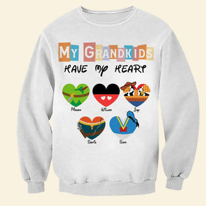 Personalized Gifts For Grandma Shirt My Grandkids Have My Heart 01QHMH260224 - 2D Shirts - GoDuckee