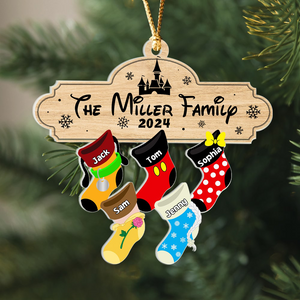 Family Socks, Personalized 02NATN021023 Acrylic Ornament, Christmas Gift For Family - Ornament - GoDuckee
