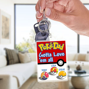 Dad Love Them All Personalized Key Chain, Gift For Father's Day-5OHPO270523 - Keychains - GoDuckee