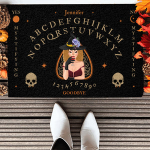 Gift For Witch Lover, Personalized Doormat, Witch Ouija Board Doormat, Halloween Gift - Doormat - GoDuckee