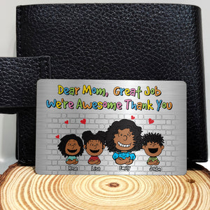 Personalized Gifts For Mom Aluminum Wallet Card Babies Say Thank Mom 02KAMH181224HH - Wallet Card - GoDuckee