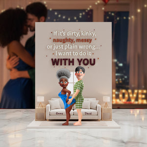 Playful Couple Acrylic Plaque - Personalized Gifts For Couples 01OHLU020226 - Shaped Plaques - GoDuckee