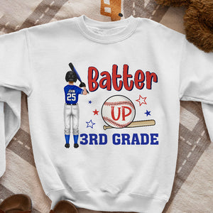 Batter Up Personalized Shirt, Gift For Baseball Lover/ Gift For Kids - Shirts - GoDuckee