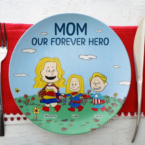 Personalized Gifts For Mom Ceramic Round Plate 02napu220325pa - Ceramic Round Plate - GoDuckee