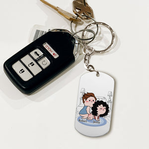 Drive Safe And Then Come Home Drive Me Crazy, Gift For Him, Personalized Stainless Steel Keychain, Funny Couple Keychain, Couple Gift - Keychains - GoDuckee