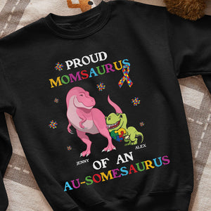 Personalized Gifts For Autism Mom Shirt Proud Momsaurus 05KAMH260225 - Shirts - GoDuckee