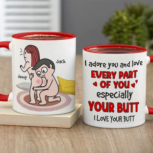 I Love Your Butt - Personalized Couple Mug -Funny Gift For Couple - Coffee Mug - GoDuckee