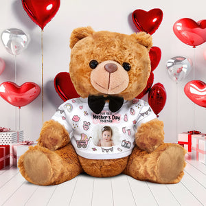 Custom Baby Photo Gifts For Mom Bear With Shirt 04tgqn030325 Our First Mother's Day Together - Bear - GoDuckee
