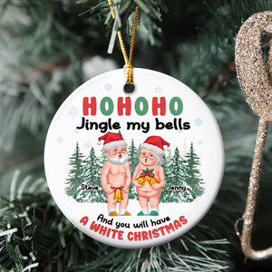 Hohoho Jingle My Bells, Personalized Ornament, Christmas Gifts For Funny Couple - Ornament - GoDuckee