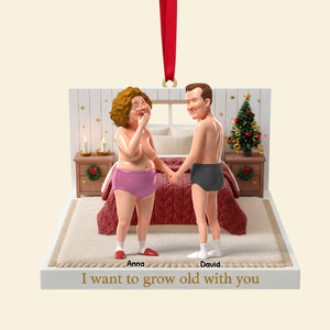 Personalized Funny Gifts For Old Couple Christmas Ornament 05natn231025 - Ornament - GoDuckee