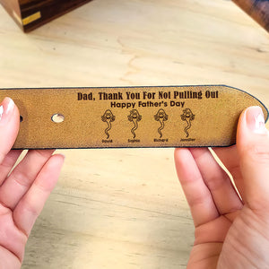 Personalized Gifts For Dad Secret Message Men's Belt 06ohqn030424 Father's Day - Belts - GoDuckee