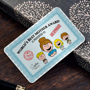 Personalized Gifts For Mom Aluminum Wallet Card 03katn140124hh World's Best Mother - Wallet Card - GoDuckee