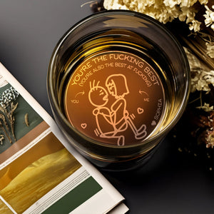 Personalized Gifts For Couple Engraved Whiskey Glass 02napu050624 - Drinkware - GoDuckee