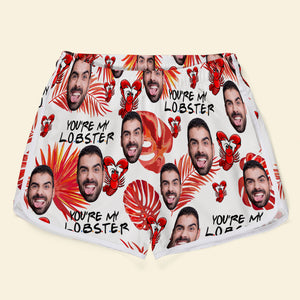 You're My Lobster-Custom Photo Couple Beach Shorts-Gift For Him/ Gift For Her- Couple Shorts - Beach Shorts - GoDuckee