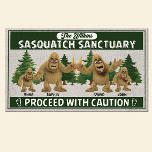 Sasquatch Sanctuary, Gift For Family, Personalized Dootmat, Bigfoot Family Doormat, 05QHTN301123 - Doormat - GoDuckee