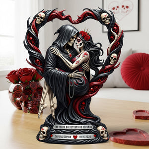 Love To Death Acrylic Plaque Personalized Gifts For Couple 05TGQN180625 - Shaped Plaques - GoDuckee