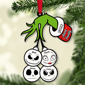 Personalized Monster Family Ornament, Christmas Acrylic Ornament -PW-01NATN260923 - Ornament - GoDuckee