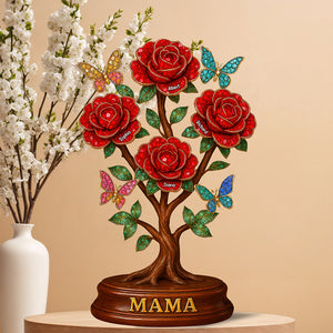Flower Mom Plaque - Personalized Gifts For Mom 05toqn140425 - Shaped Plaques - GoDuckee