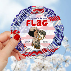 Personalized Gifts For Veteran Couple Wind Spinner 04toqn160125hg - Ornament - GoDuckee