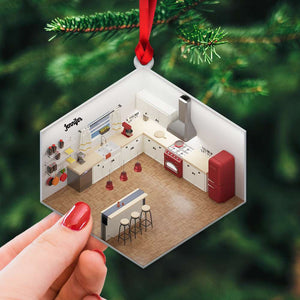 Gift For Chefs, Personalized Acrylic Ornament, Kitchen Custom Name Ornament, Christmas Gift - Ornament - GoDuckee