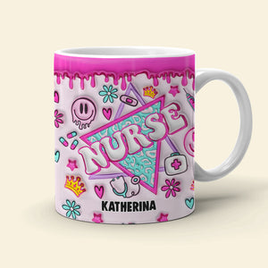 Gift For Nurse, Personalized Nurse Daily Routine Coffee Mug - Coffee Mug - GoDuckee